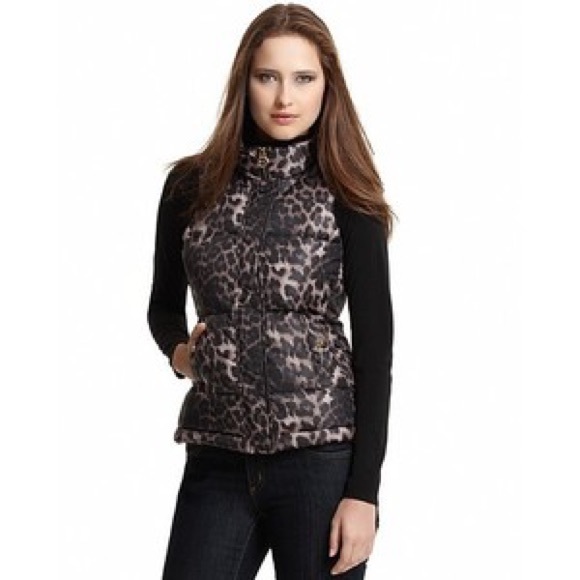 michael kors leopard vest